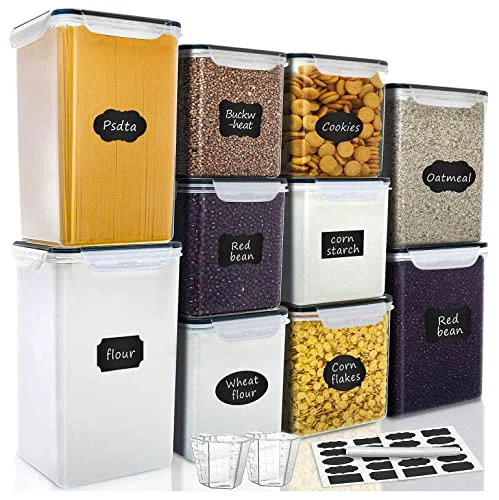 Premium Material Large Tall Airtight Food Storage Containers 10 Count Green