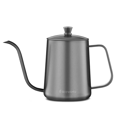 Unique Gage Gooseneck Pour Over Coffee Kettle 12 oz Stainless Steel Hand Drip Coffee Pot With Long Narrow Spout Durable