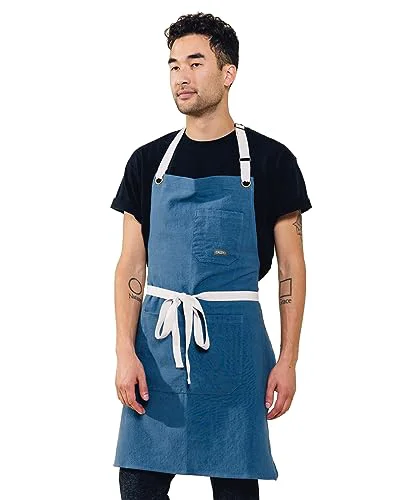 Flexible Linen Kitchen Apron for Cooking Consistent