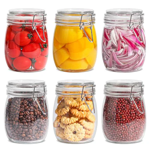 First-Class Glass Mason Jars with Airtight Lids 25oz 6 Pack Pickling Pantry 6 Count Smart