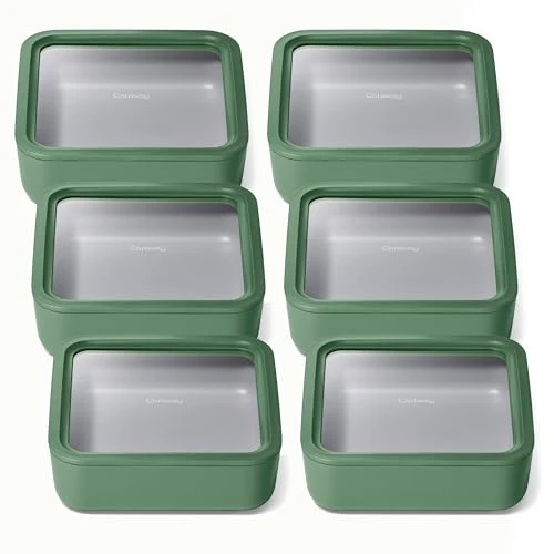 Versatile 6 Piece Glass Food Storage Container Set 6 Count Easy-to-Use