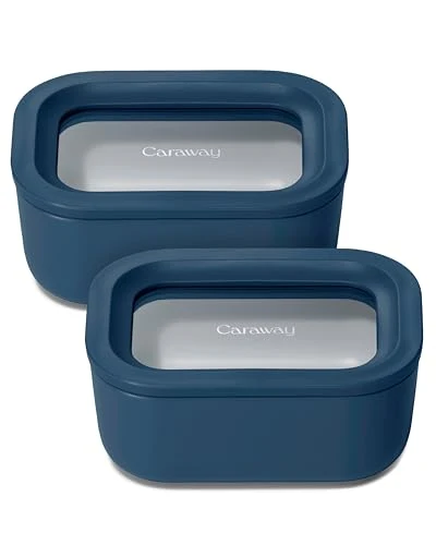 Premium Material 2 Piece Glass Food Storage Container Set 2 Count Reusable
