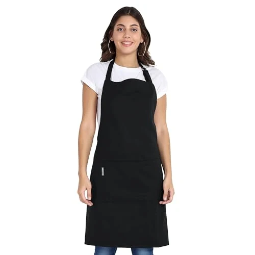Sophisticated Chef Aprons Recycled Cotton Kitchen Apron with an Adjustable Neck with Long Ties Top-Quality
