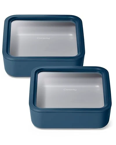 Secure 2 Piece Glass Food Storage Set with Lids 2 Count Enhanced