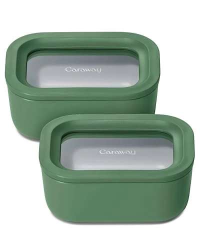 Reusable 2 Piece Glass Food Storage Container Set 2 Count Environmentally Friendly