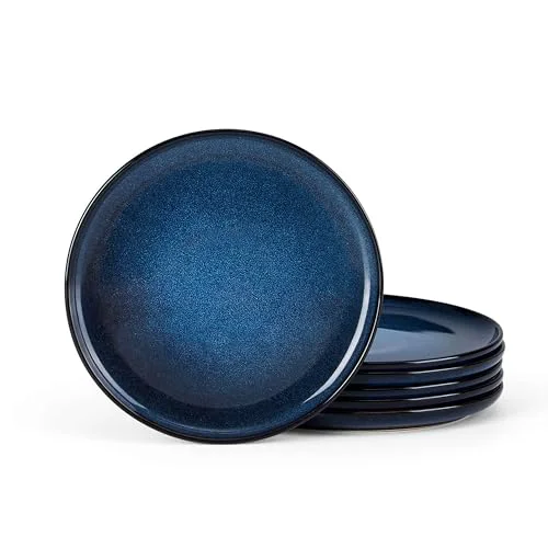 Stylish 6 Piece Stoneware Small Dinner Plates Set Prestigious