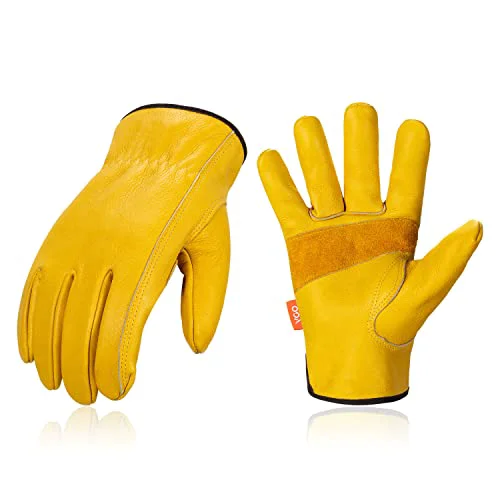 High-Quality Unlined Full Leather Work Gloves Official