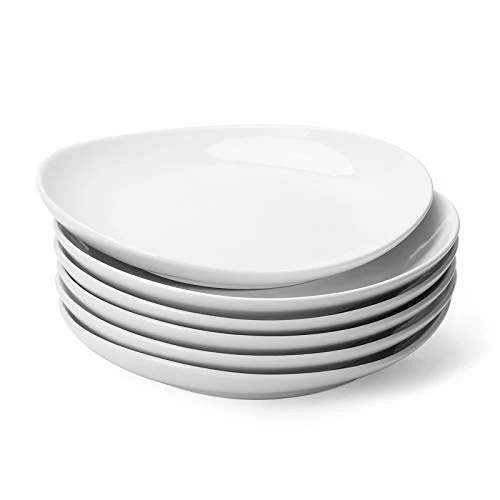 Enhanced Porcelain 7.8 Inch Dessert Plates Set of 6 6 Count Certified