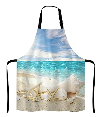 Effective Caribbean Samana Beach Adjustable Bib Apron Modern