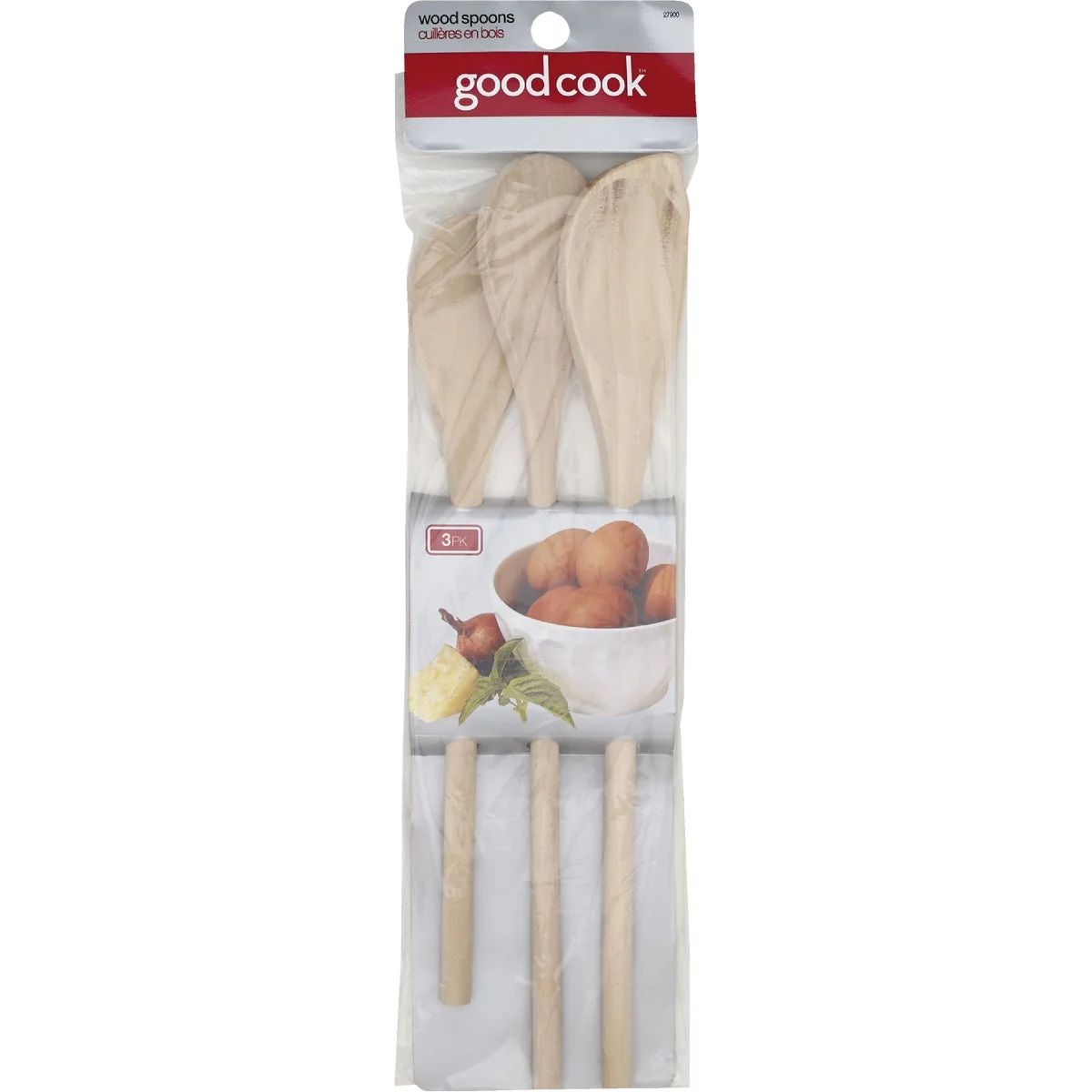Natural Goodcook Wood Spoon Set 3-Piece Consistent