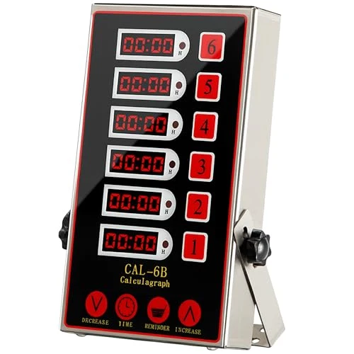 Carefully Designed Commercial 6 Channels Digital Kitchen Timer Stylish