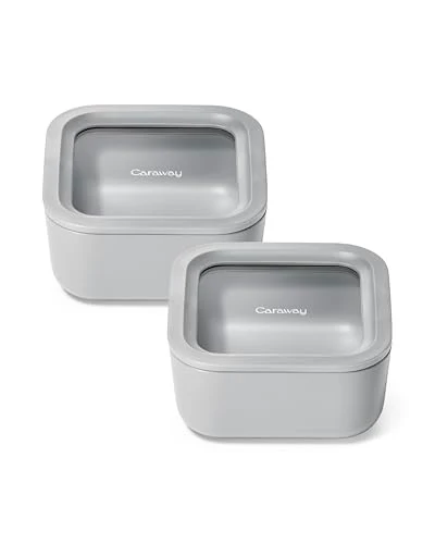 Original Design 2 Piece Glass Food Storage Set with Lids 2 Count Premium