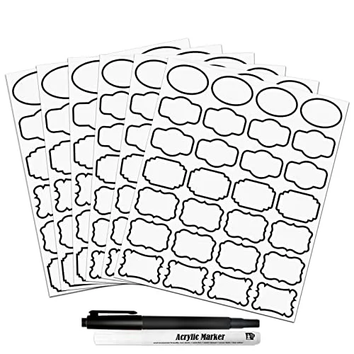 Pure Kitchen Pantry Food Containers Clear Labels with Black Border Genuine