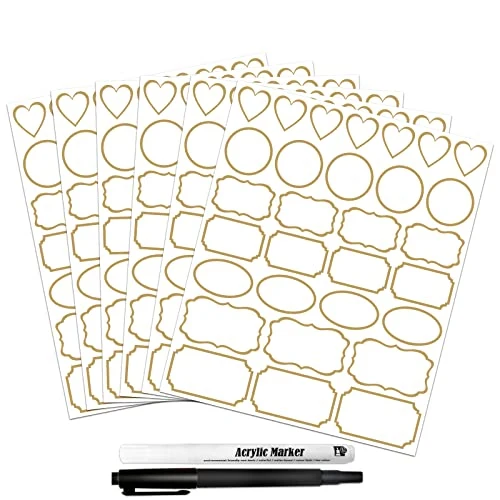 Premium Material Clear Labels for Jars 180pcs Waterproof Removable Transparent Write Eco-Friendly