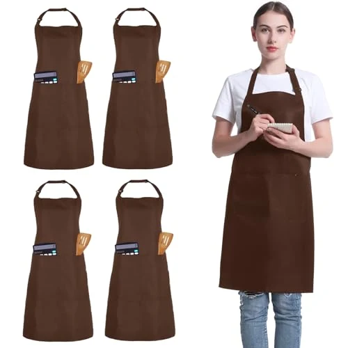 Secure 4 Pack Chef Apron 4 Count First-Class