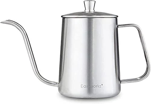 Powerful Gage Gooseneck Pour Over Coffee Kettle 20 oz Stainless Steel Hand Drip Long Narrow Spout Efficient