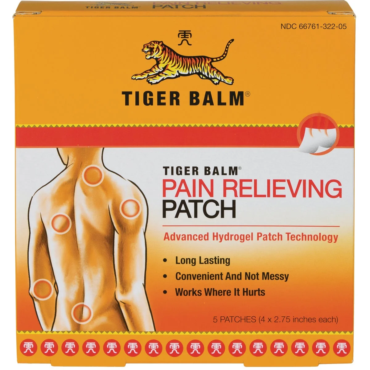 Recyclable Tiger Balm Pain Relieving Patch 5 Count Next-Generation