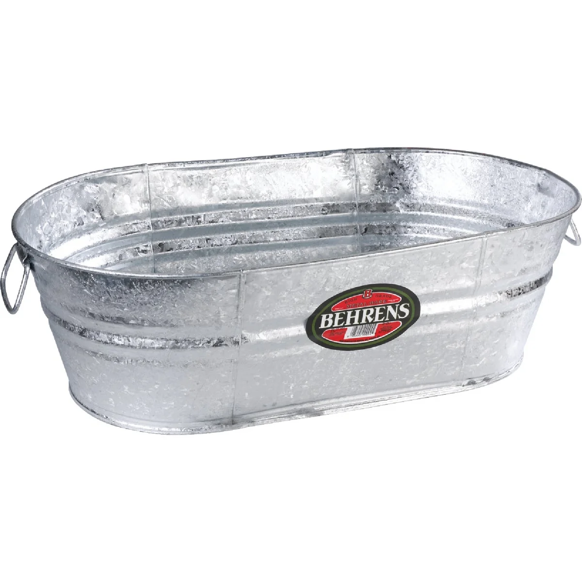 Detailed Behrens 15 Qt. Oval Round Hot-Dipped Utility Tub Soft