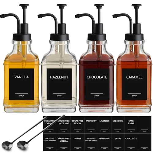 World-Class Coffee Syrup Dispenser 4 Count Organic