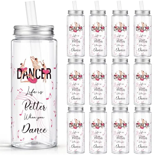 Luxury 24 Pcs Dance Tumbler Cups with Lids Straws 24 Count Versatile