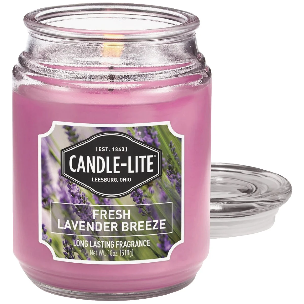Safe Candle Lite 18 Oz. Everyday Fresh Lavender Breeze Jar Candle Exceptional