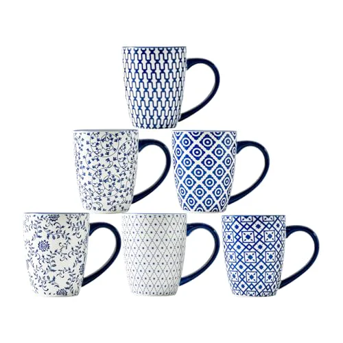 Premium Material 16 OZ Ceramic Coffee Mugs Set of 6 6 Count Effective