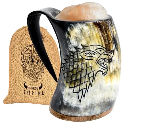 Soft Viking Drinking Fenrir Engraving Horn Mug Next-Generation