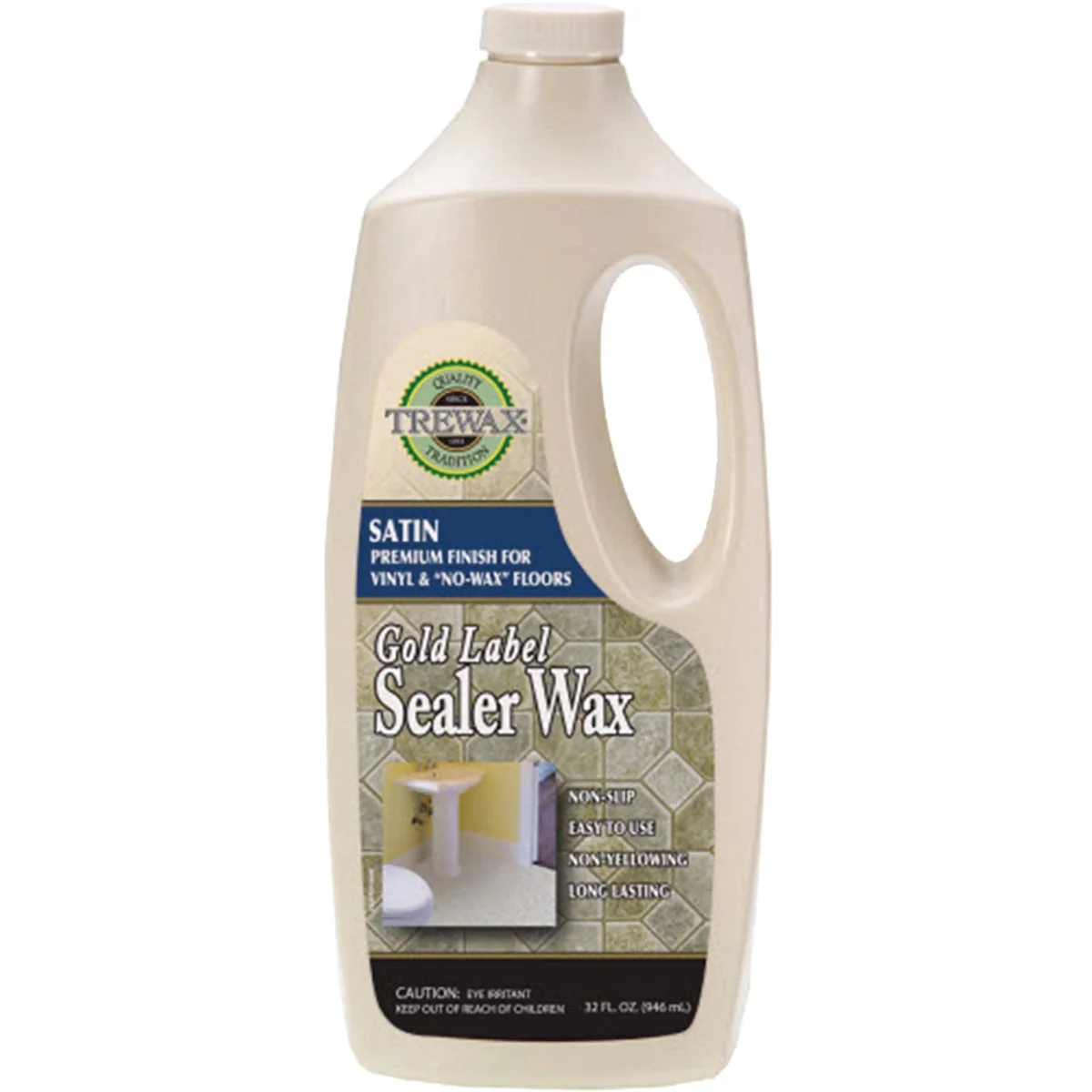 Durable Trewax 32 Oz. Gold Label Satin Finish Floor Sealer Wax Detailed