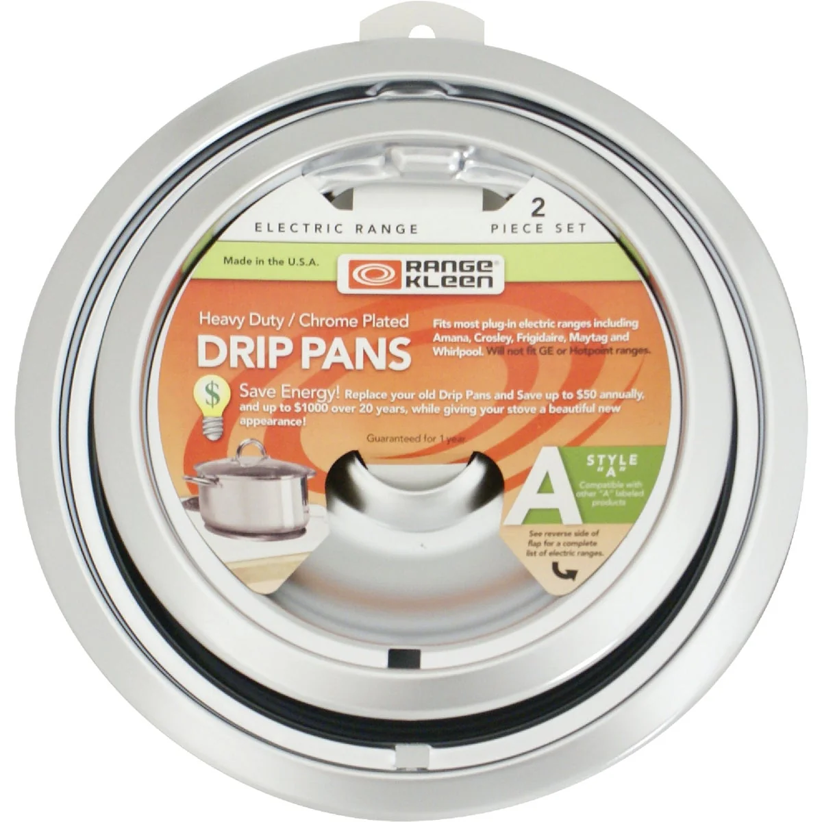 Relaxed Range Kleen Electric 1 6 1 8 Style A Round Chrome Drip Pan Minimalist