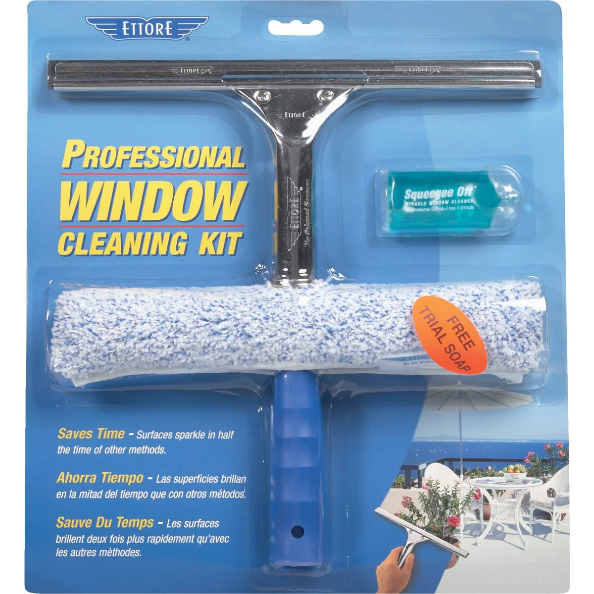 Modern Ettore Rubber Window Cleaning Kit 3-Piece Outstanding