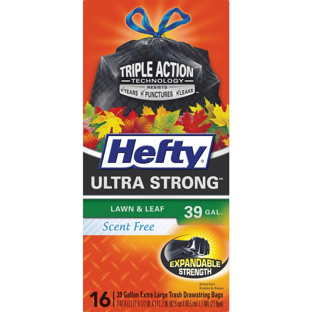 Refined Hefty Ultra Strong 39 Gal. Extra Large Black Trash Bag 16-Count Carefully Designed