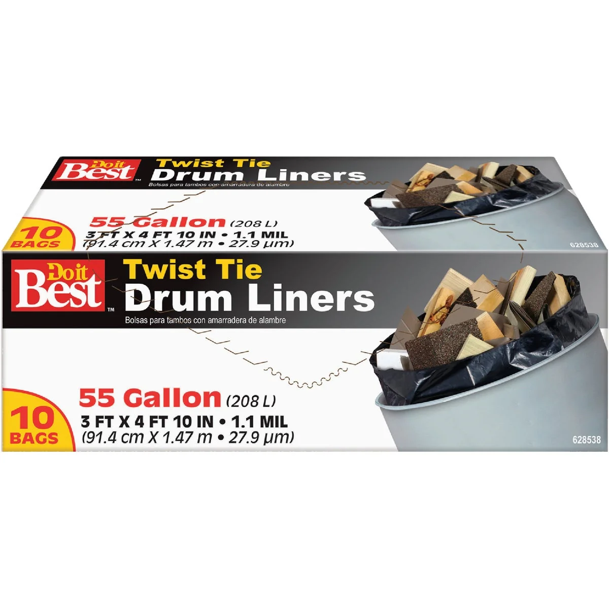 Original Do it 55 Gal. Black Drum Liner 10-Count Contemporary