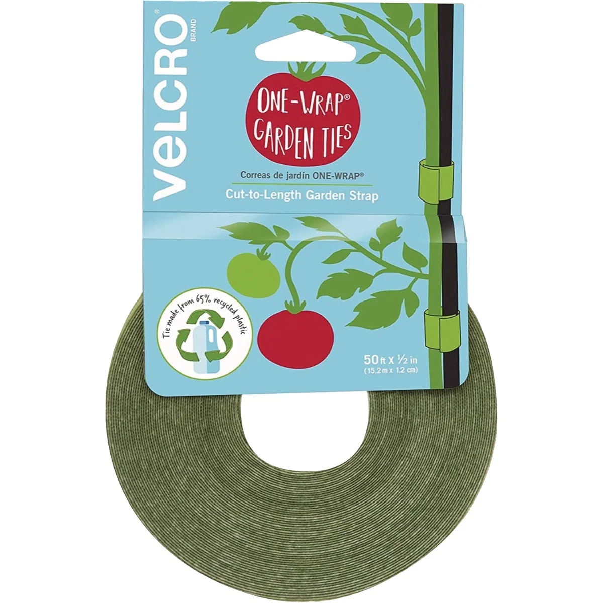 Effective VELCRO Brand One-Wrap 50 Ft. x 1 2 In. Green Garden Ties Original