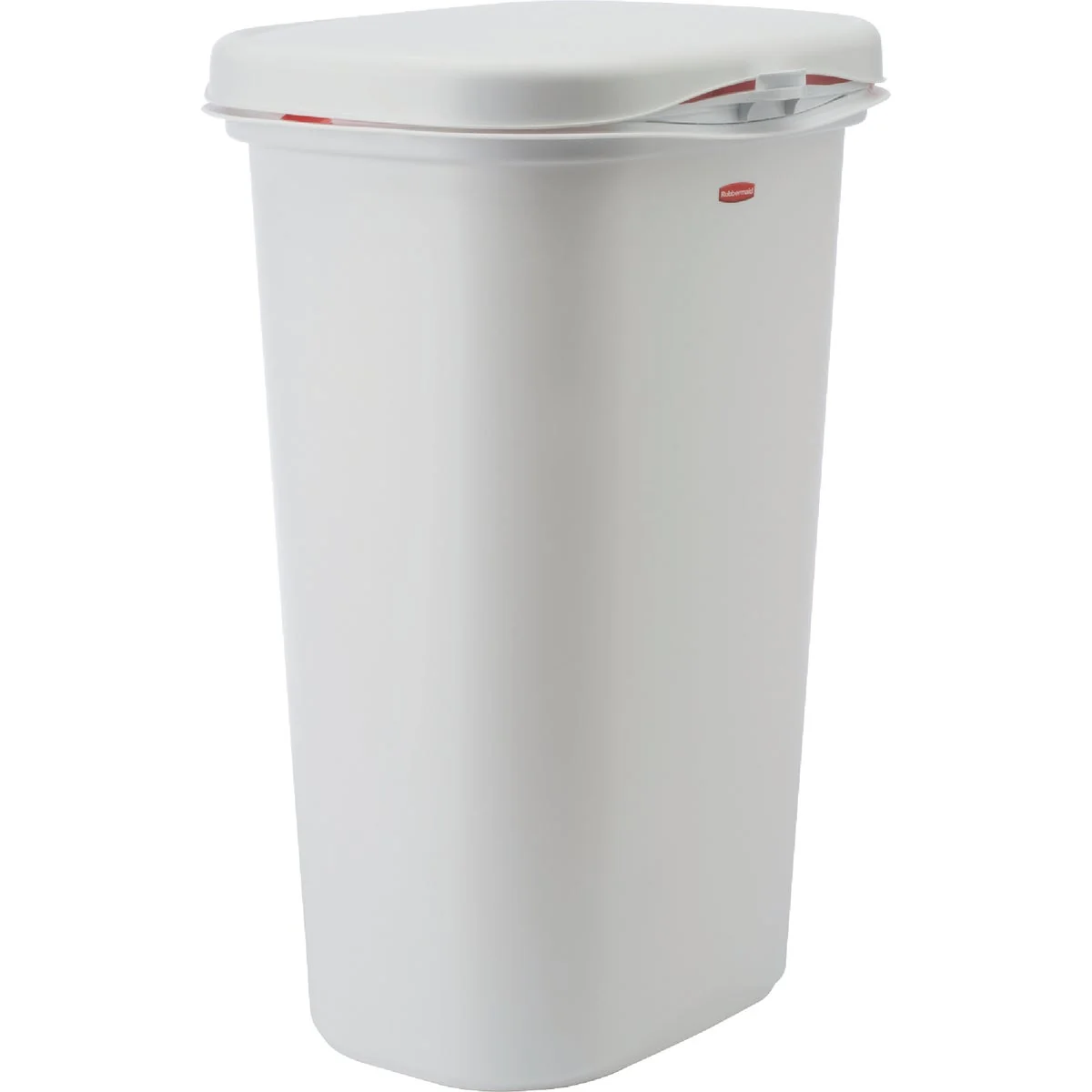 Elegant Rubbermaid 52 Qt. White Wastebasket with Lid Sophisticated