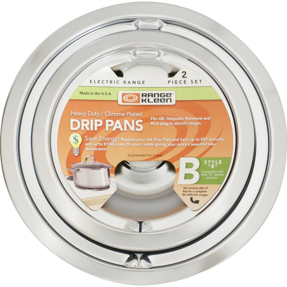 Professional Range Kleen Electric 1 6 1 8 Style B Round Chrome Drip Pan Trusted