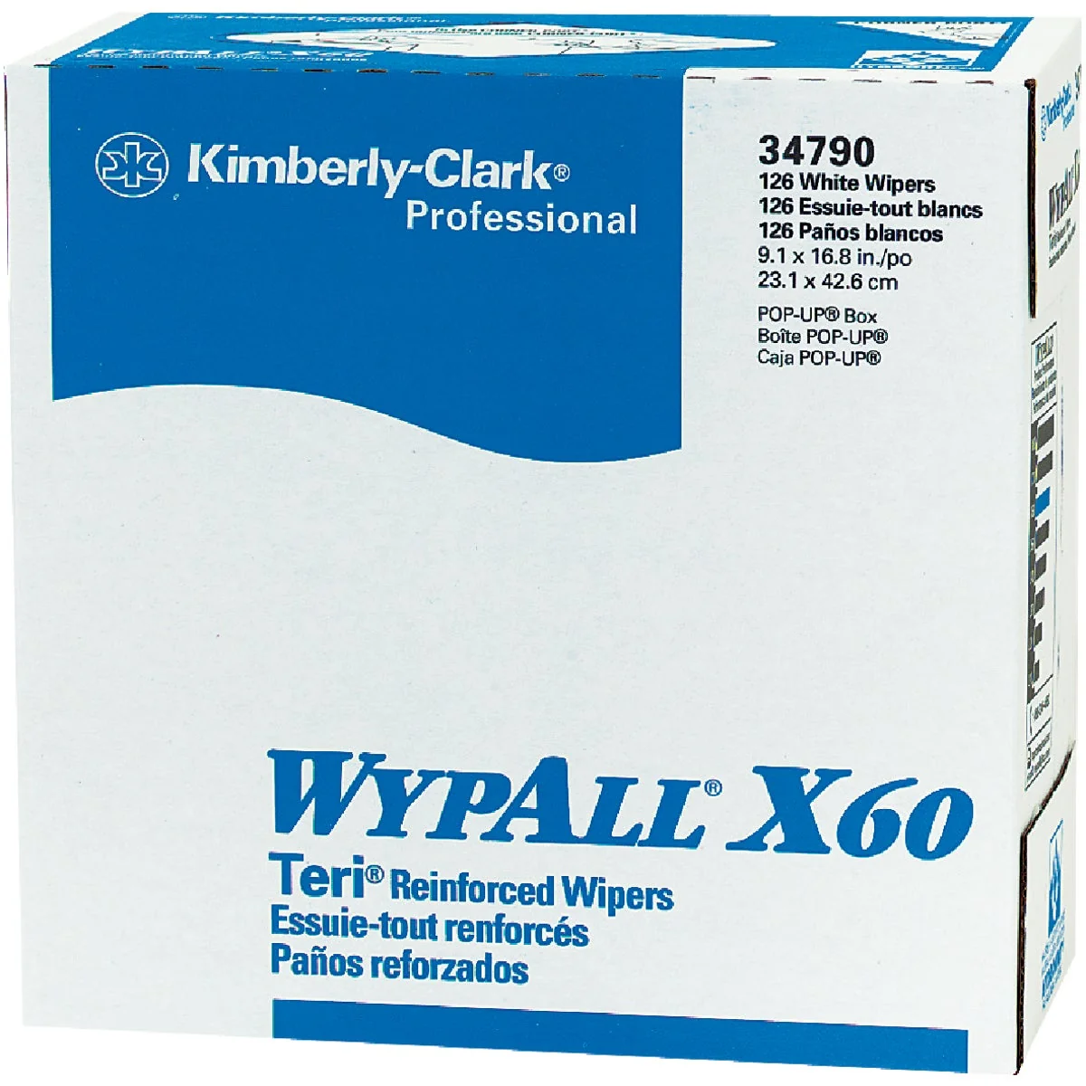 Reliable Kimberly Clark Wypall X60 White Pop-Up Teri Wiper Hand Towel 10-Count Optimized