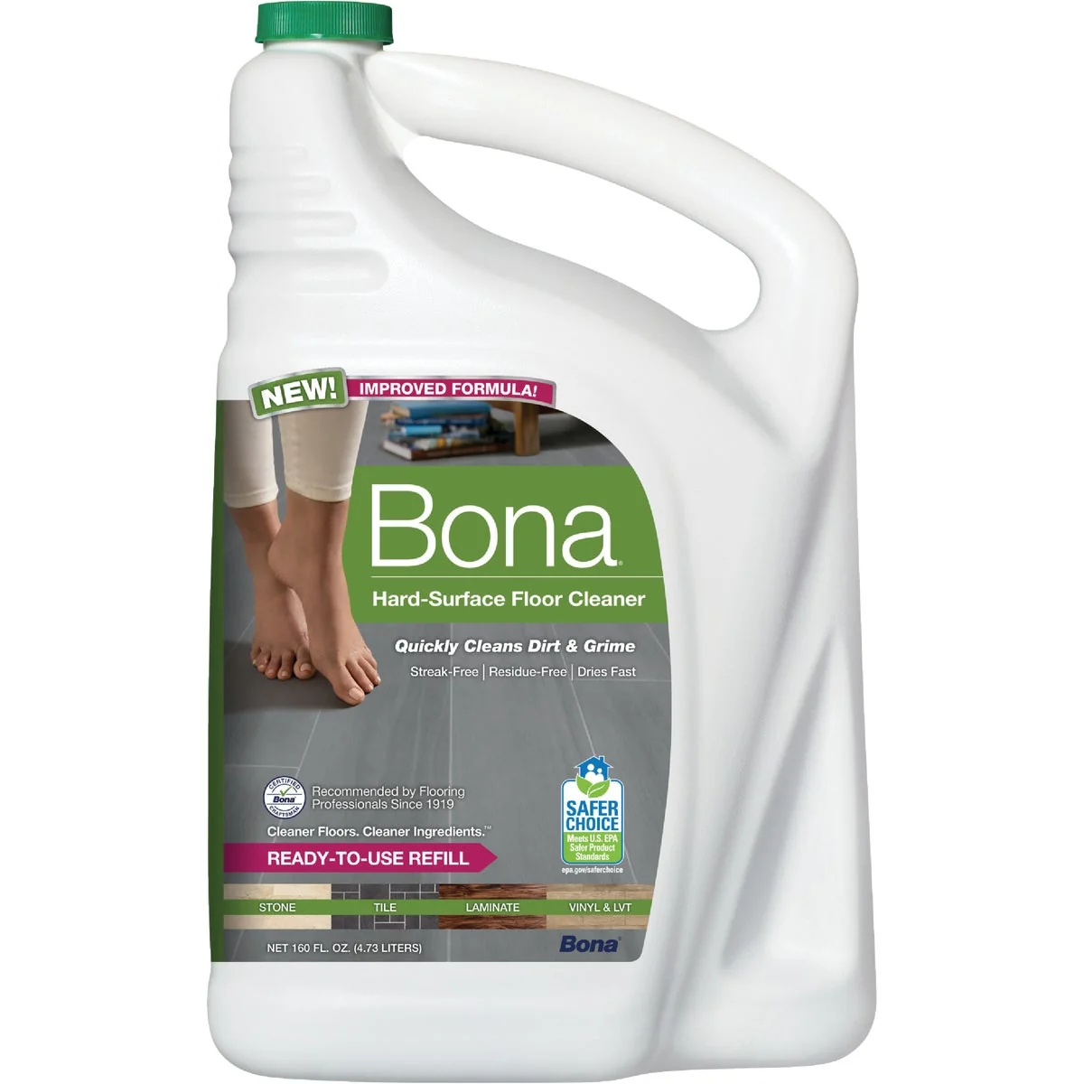 Organic Bona 160 Oz. Hard Surface Floor Cleaner Powerful