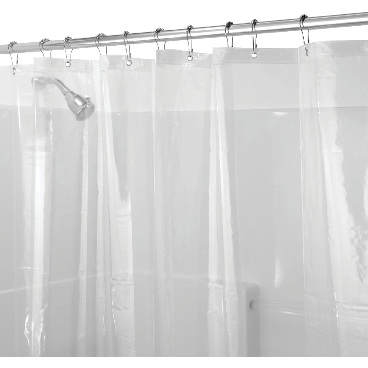 Environmentally Friendly iDesign 72 In. x 72 In. Clear EVA Shower Curtain Liner Optimized