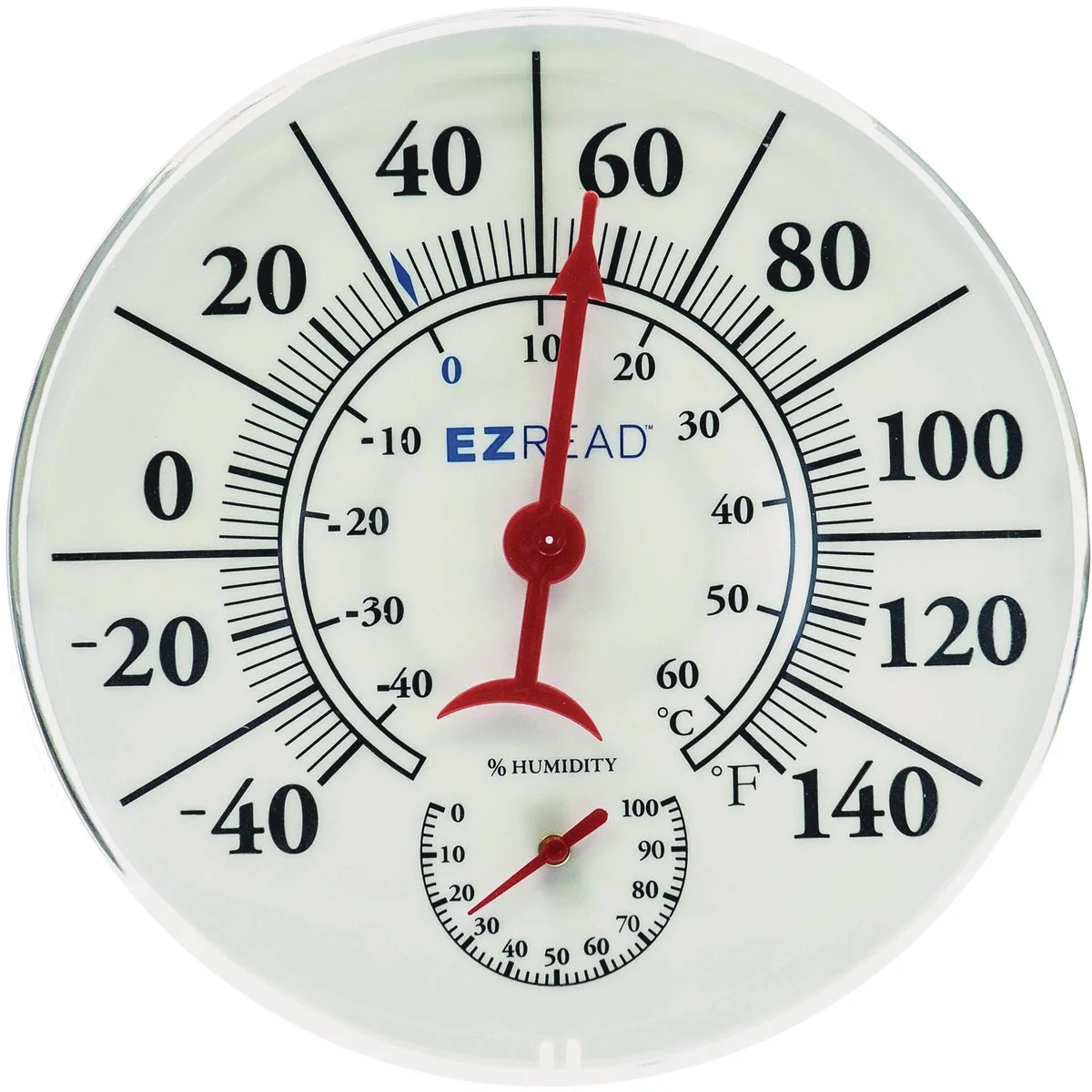 Dependable EZRead 8 In. Dial Thermometer with Hygrometer Excellent