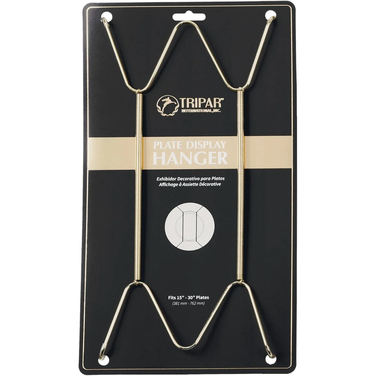 Environmentally Friendly Tripar 15 In. to 30 In. Brass Wire Plate Hanger Exclusive