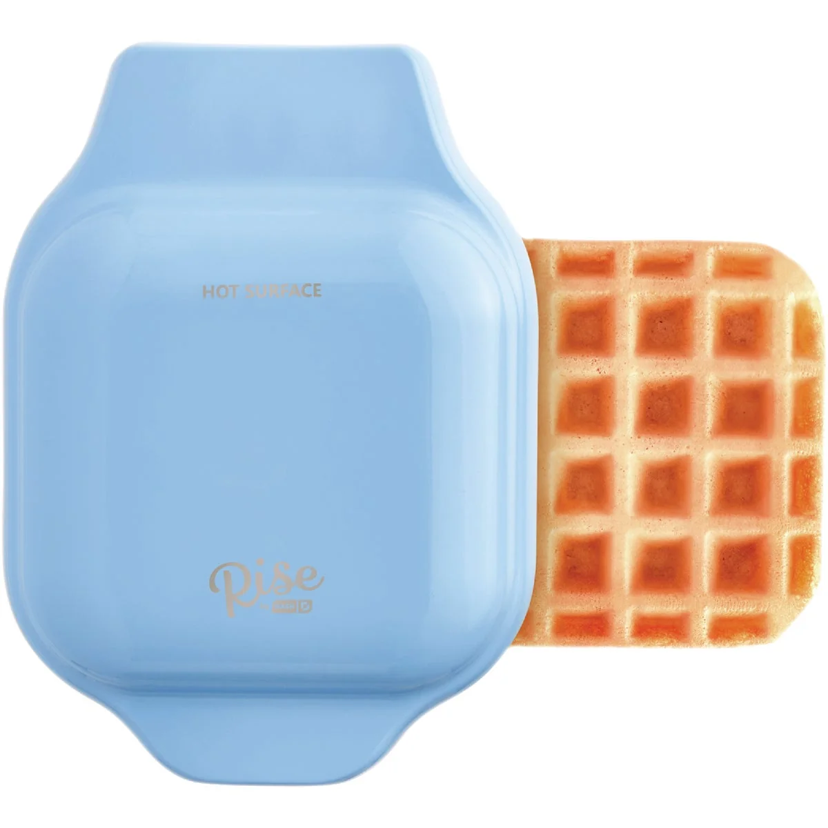 Breathable Rise by Dash 4 In. Light Blue Mini Waffle Maker Premium