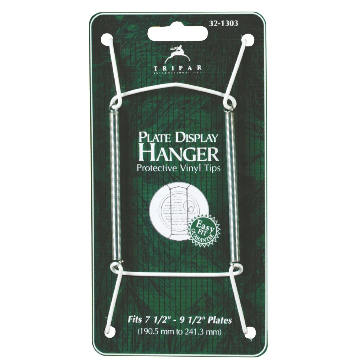 Trendy Tripar 7 In. to 9 In. White Vinyl Plate Hanger Official