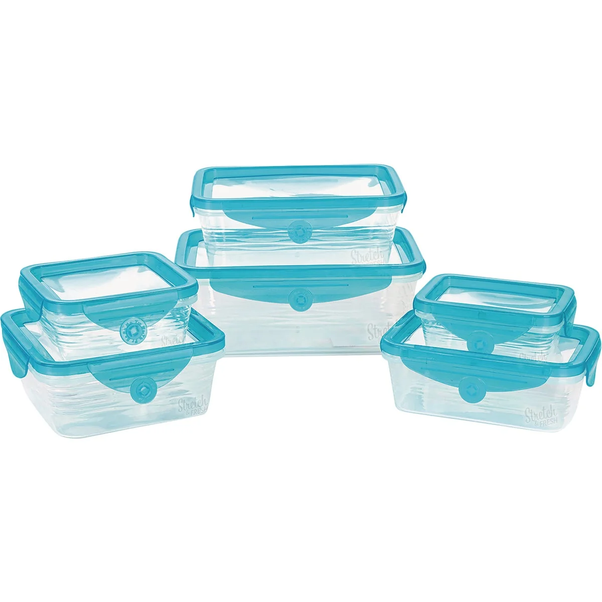 Pure Stretch Fresh 12-Piece Food Storage Container Set Eco-Friendly