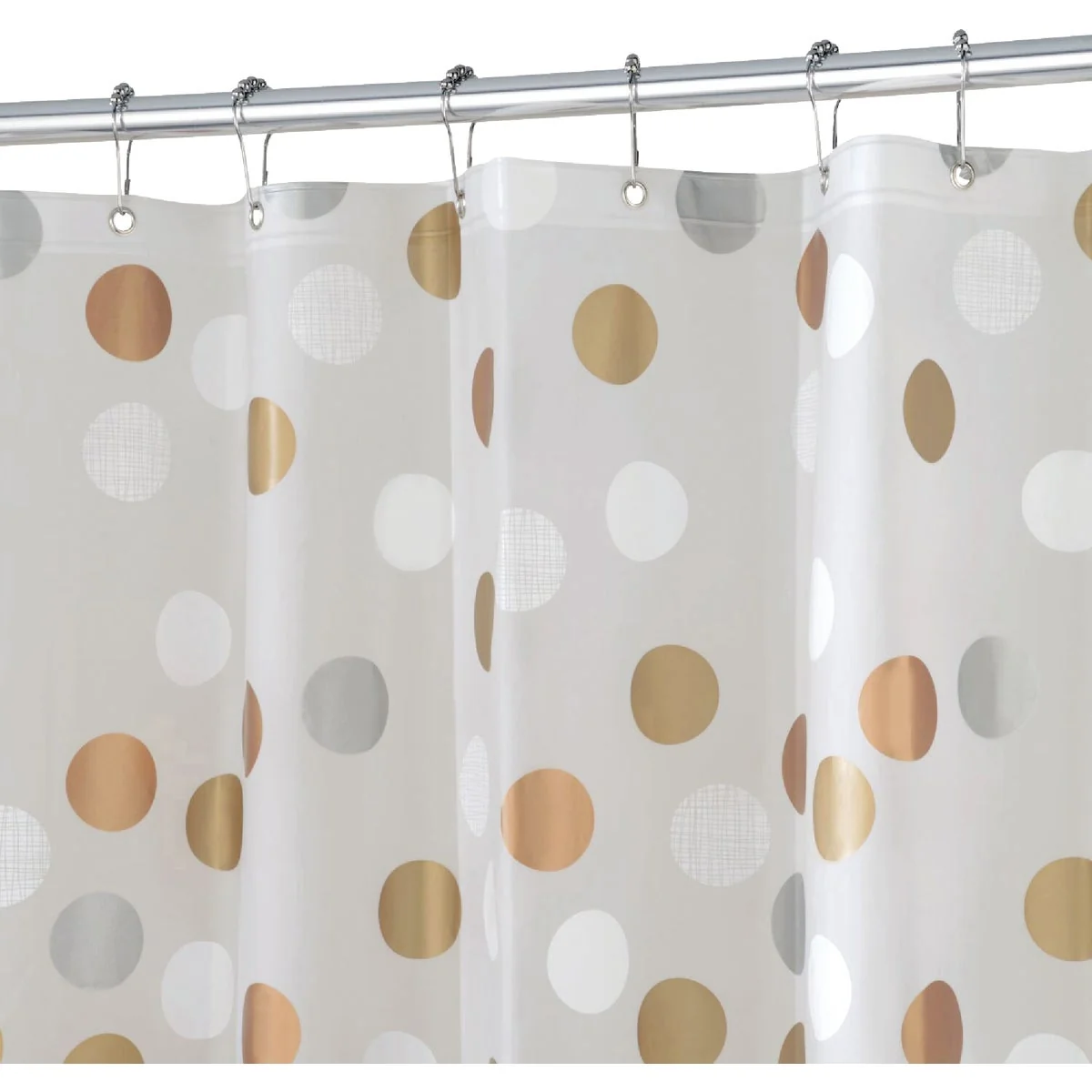 Trendy iDesign 72 In. x 72 In. Gilly Dot PEVA Shower Curtain Enhanced