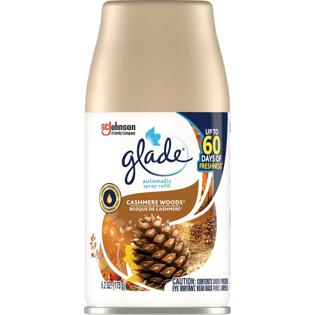 Easy-to-Use Glade 6.2 Oz. Cashmere Woods Automatic Spray Refill Enhanced
