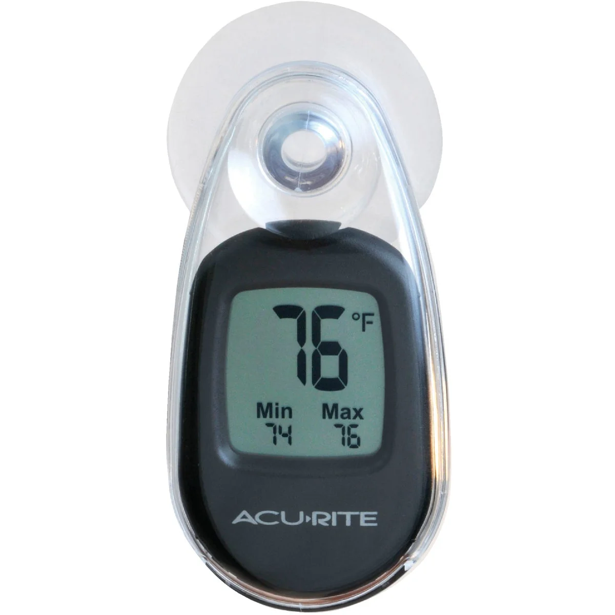Selected Acurite -4 deg F to 158 deg Fahrenheit Black Window Thermometer Reusable