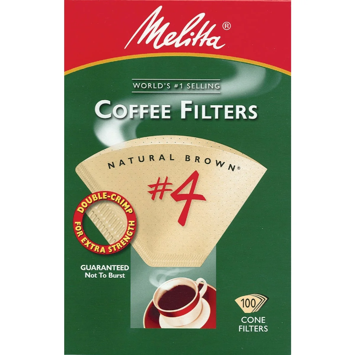 User-Friendly Melitta 4 Cone 8-12 Cup Brown Coffee Filter 100-Pack Fashionable