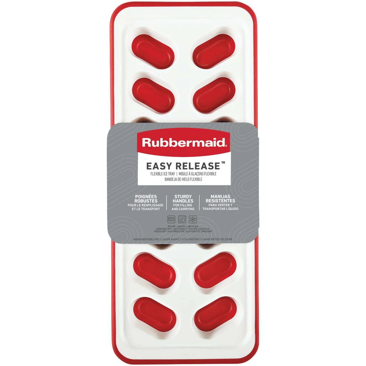 Fine Rubbermaid Easy Release Flexible Dual-Material Ice Cube Tray Effective