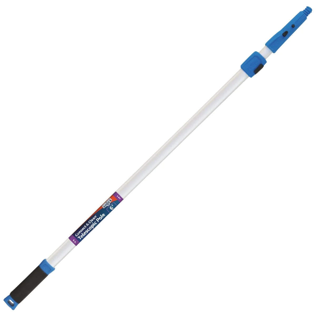 Original Unger Connect Clean Professional 6 Ft. Aluminum Telescopic Pole with Locking Cone and Quick-Flip Clamps Prestigious
