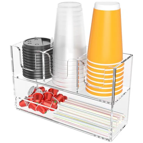 Selected 4 Compartment Cup Holder for Countertop Casual